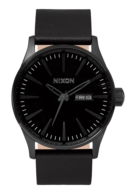 Nixon US Sentry Leather - All Black A105-001-00 kol saati