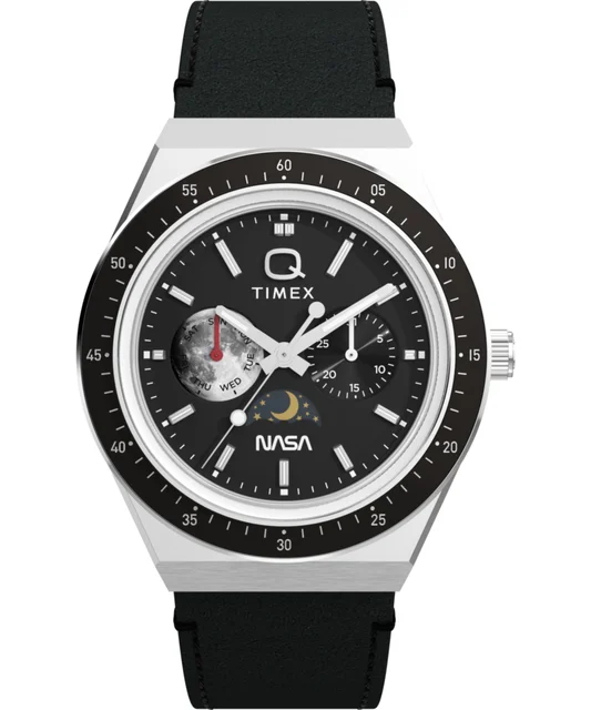 Timex NASA 40mm Leather Strap Watch TW2Y56800 kol saati