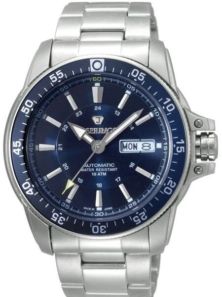 J. Springs Automatic 21-Jewel Sport Watch with Day and Date, Blue Dial #BEB061 kol saati