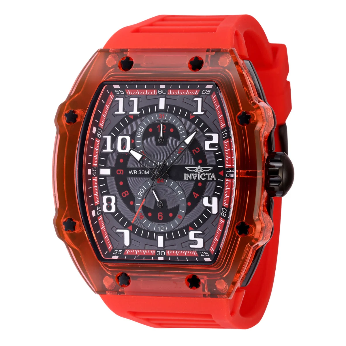 Invicta Racing Cyclone Watch - 48.5mm, Red (48720) 48.5 mm kol saati