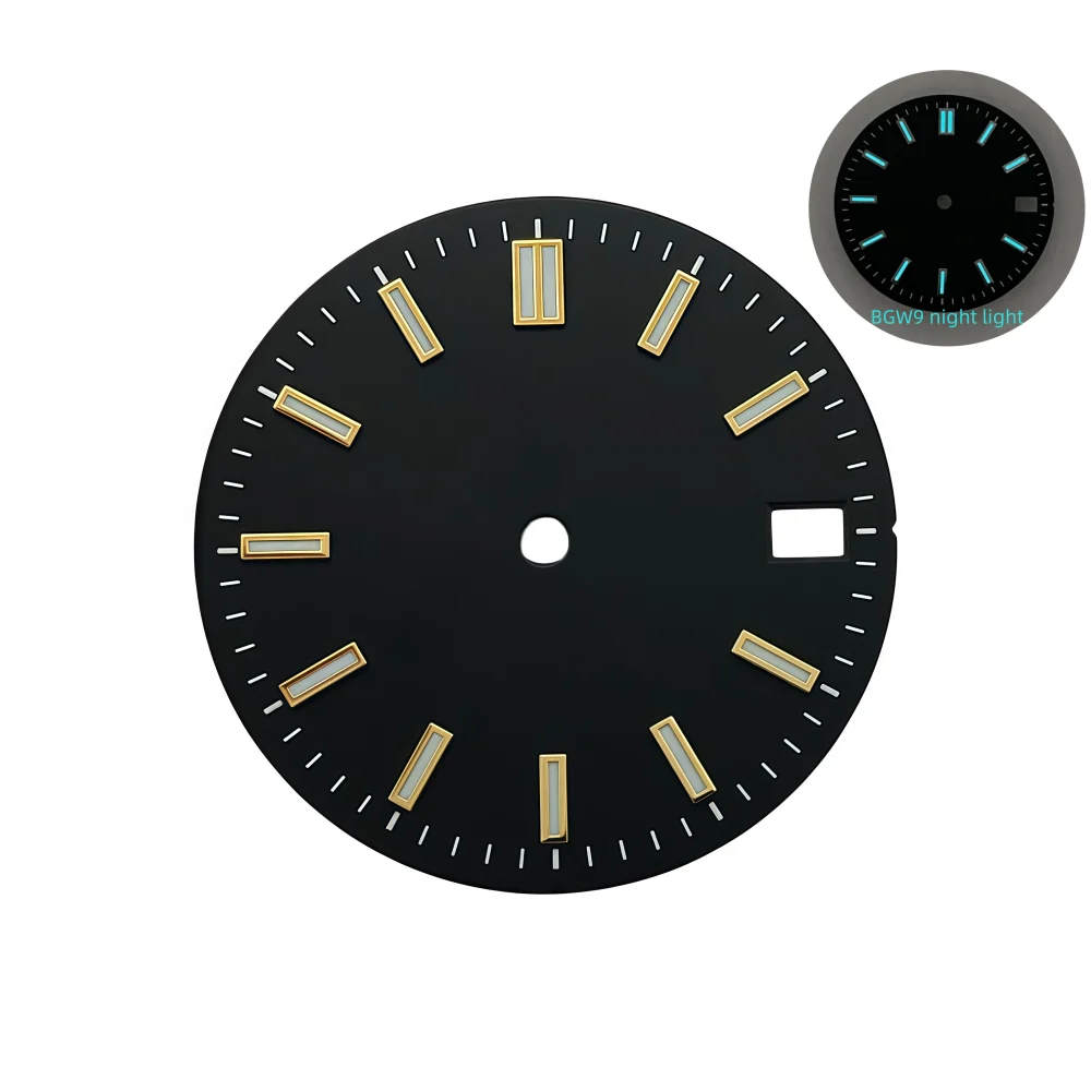 Tandorio Dial Log Marker Sunburst Surface BGW9 Luminous Dial blue 6105418385908 28.5 mm kol saati