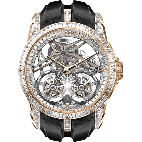 Roger Dubuis Excalibur Double Tourbillon Pink Gold RDDBEX0822 45 mm kol saati