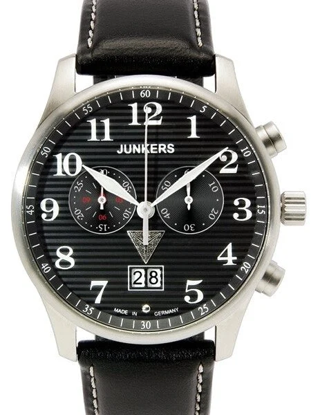 Junkers Iron Annie JU52 Corrugated Sheet Dial Chronograph, Big Date Watch #6686-2 kol saati