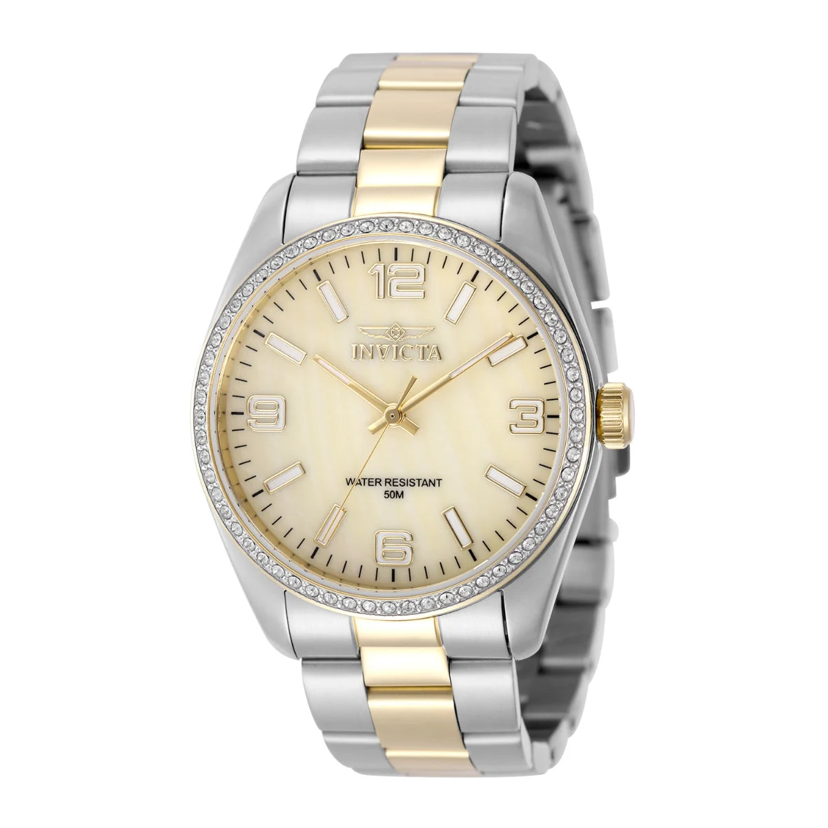 Invicta Specialty Lautus Watch w/ Mother of Pearl Dial - 38mm. Gold. Steel (50135) 38 mm kol saati