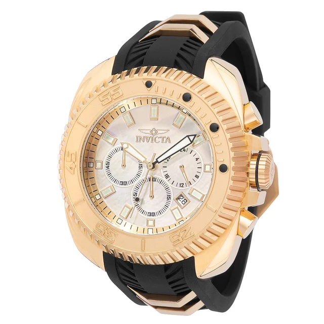 Invicta Coalition Forces Watch w/ Mother of Pearl Dial - 50mm. Black, Gold (49791) kol saa