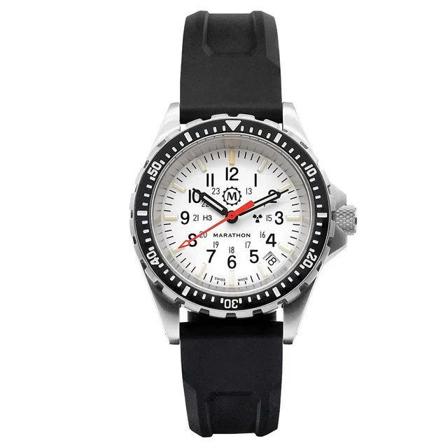 Marathon (Medium) Swiss Made, Arctic TSAR Quartz Military Divers Watch with Sapphire Cryst