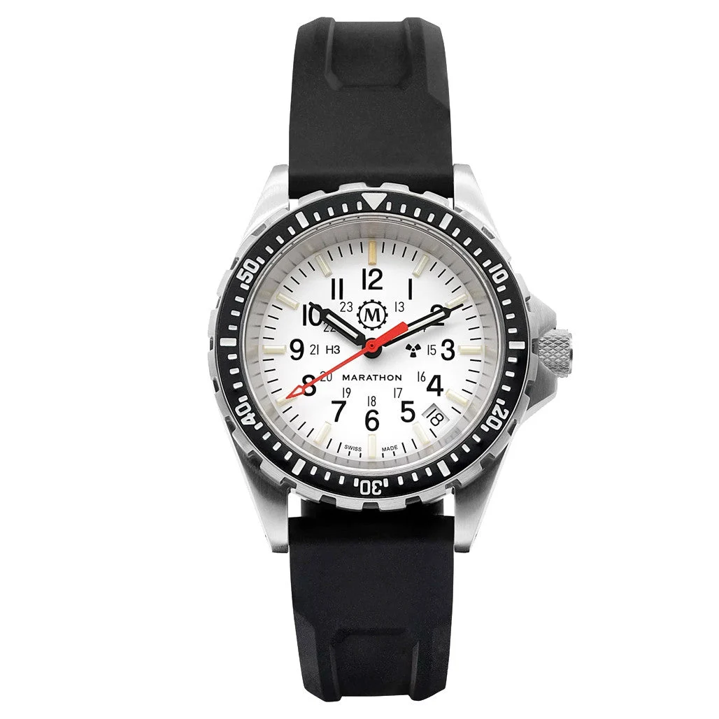 Marathon (Medium) Swiss Made, Arctic TSAR Quartz Military Divers Watch with Sapphire Crystal #WW194027-WD kol saati