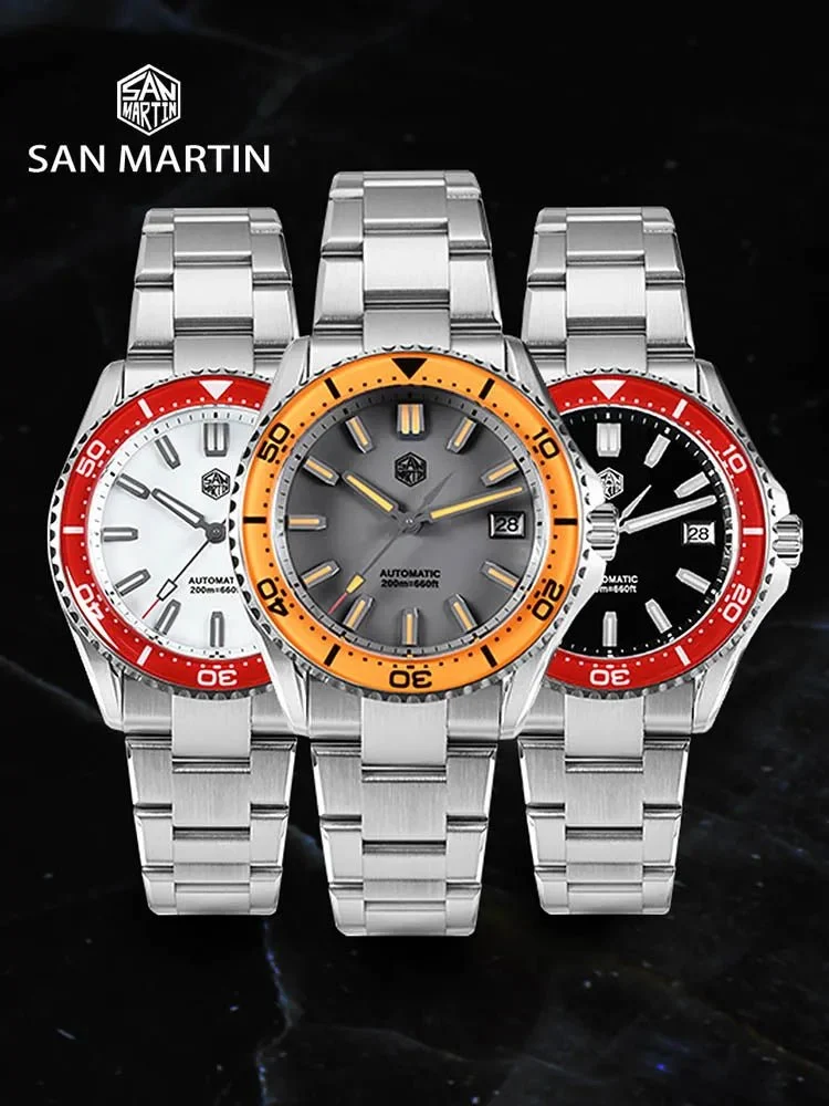 eprolo San Martin Sn0129 Enamel Dial Full Luminous 39mm Dive Watch NH35 Automatic 20Bar Ar saphire Swiss Lume 62497FE79B6849F3973323A91517E101 39 mm kol saati