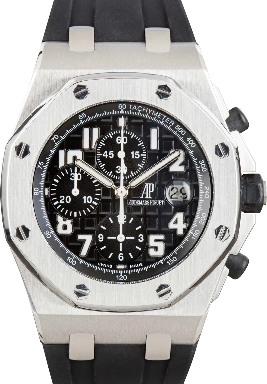 Audemars Piguet Royal Oak Offshore Black Chronograph Dial 26020ST.OO.D001IN.01 42 mm kol saati
