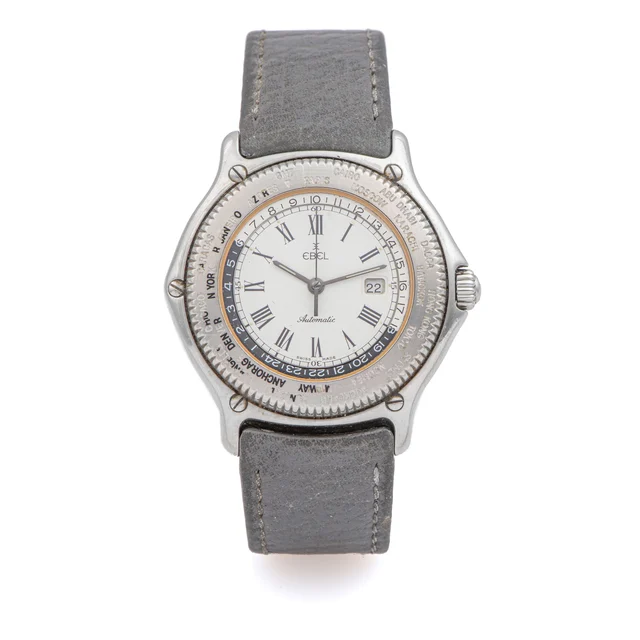 Ebel Ref. 9124913, self-winding, centre-seconds, World Time, date; “Voyager”; stainless st