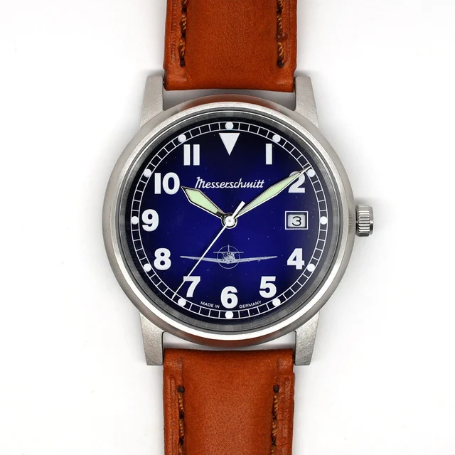 Messerschmitt Stainless Steel Case Aviator Watch #ME-9673-108L kol saati
