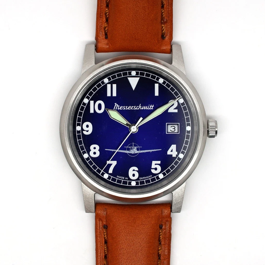 Messerschmitt Stainless Steel Case Aviator Watch #ME-9673-108L 38.5 mm kol saati