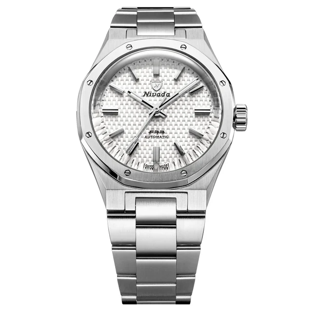 Nivada Grenchen White MK2 38mm No Date 68046A77 kol saati