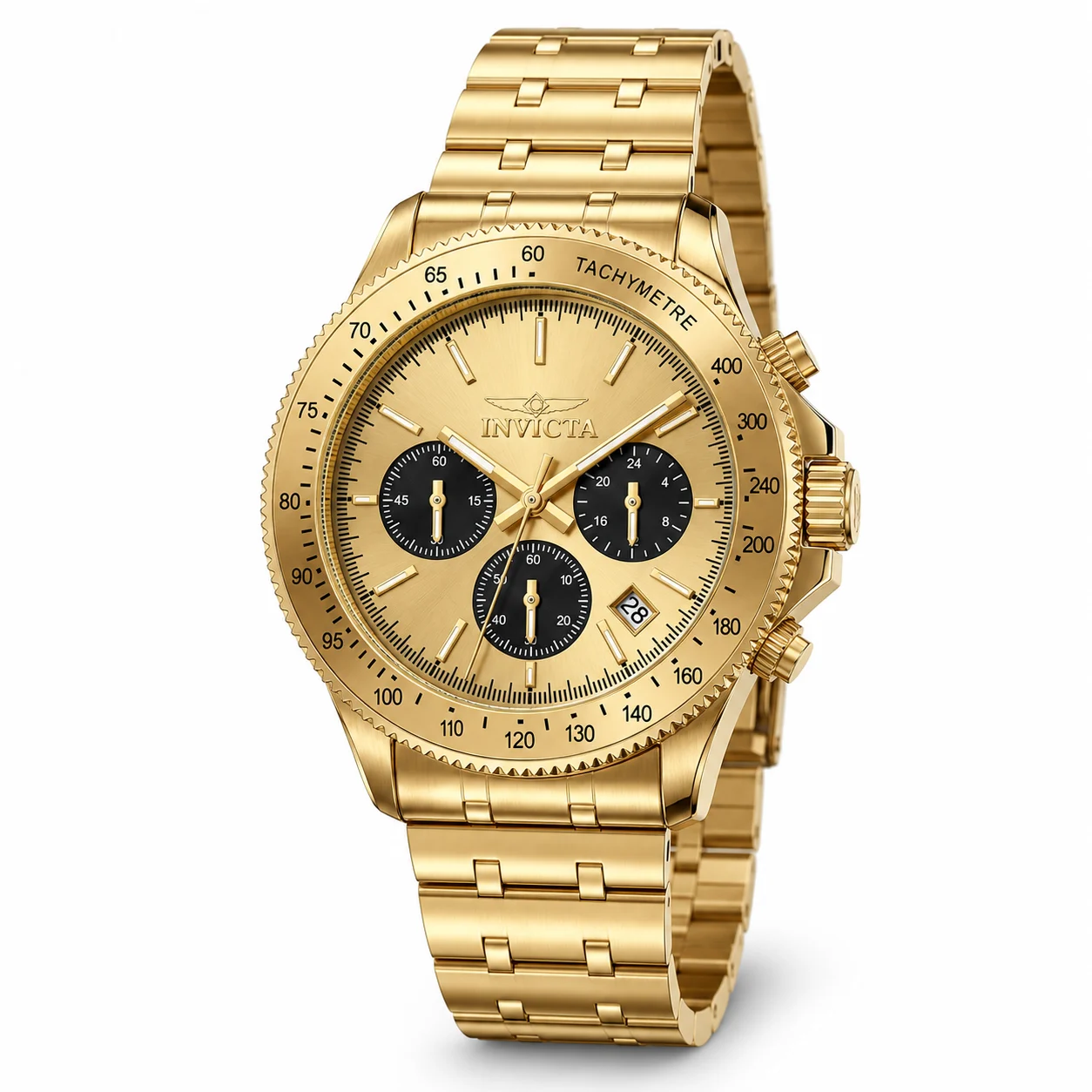 Invicta Chase Durer - Watch - 42mm, Gold (69579) 42 mm kol saati