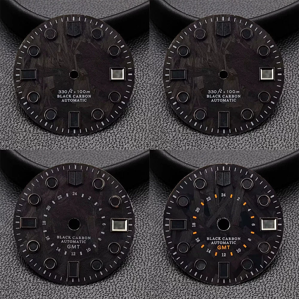 Tandorio Watches Balck Carbon fiber dial 28.5MM for NH35 / NH34 / miyota 8215 /ETA 2824 PT5000 6274767006674 28.5 mm kol saati