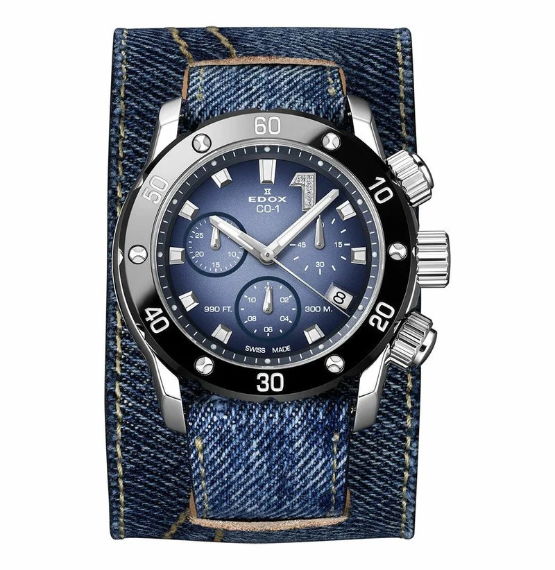 EDOX 10255-3CA-BUIDN-SFR 38 mm kol saati