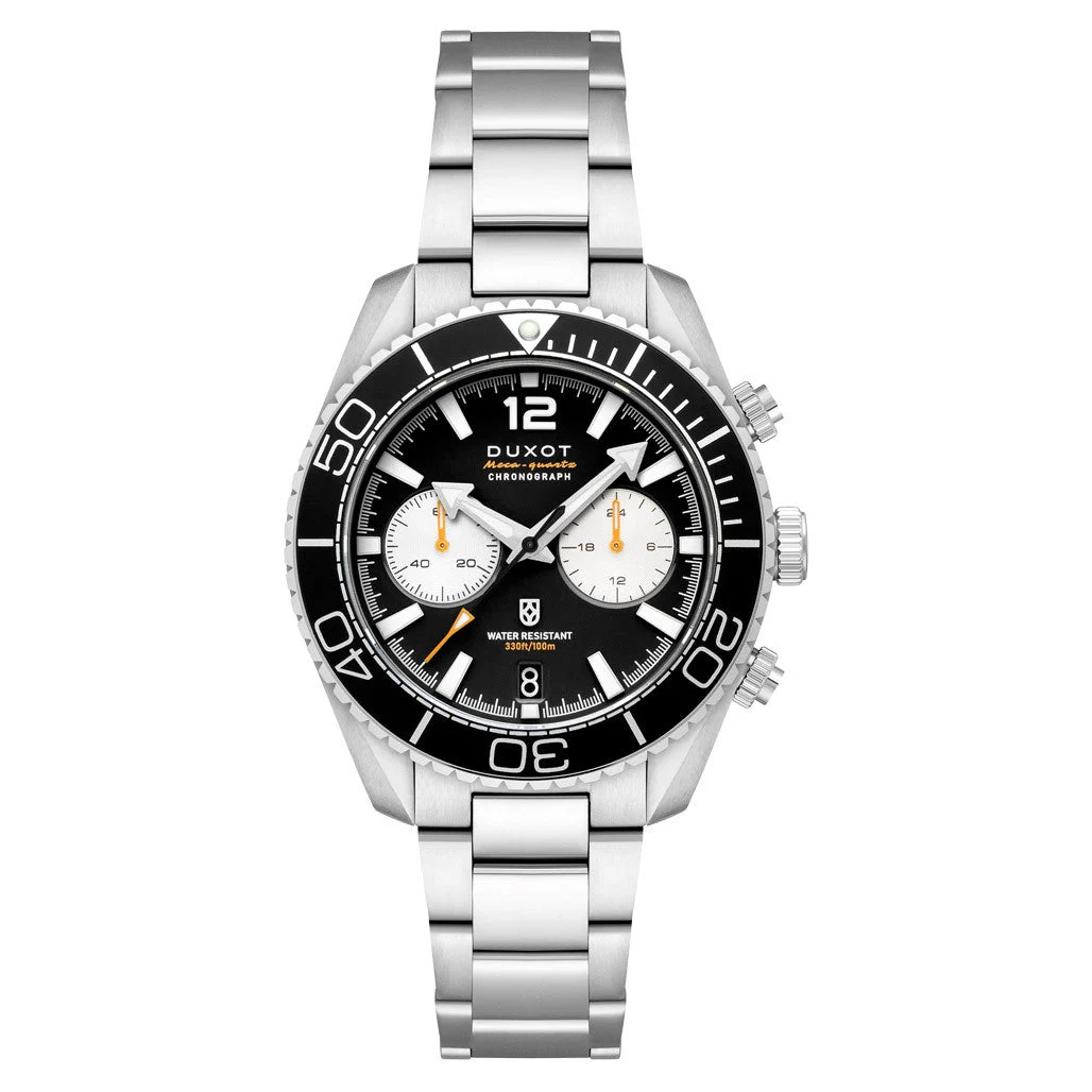 Duxot Tiburon Meca-Quartz Chronograph in Eclipse Black #DX-2062-33 42 mm kol saati