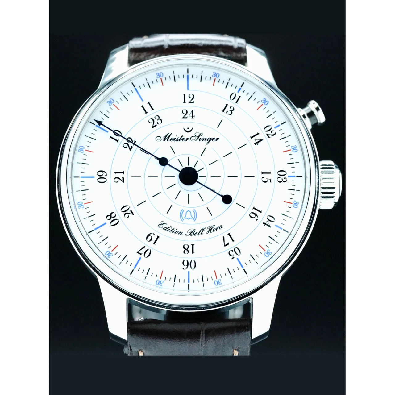Meistersinger Bell Hora Enamel Edition 210000083060 43 mm kol saati