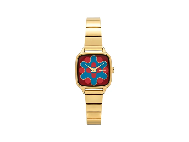Komono Kate Aurora Trak Gold Maroon Blue KOM-W4470 kol saati