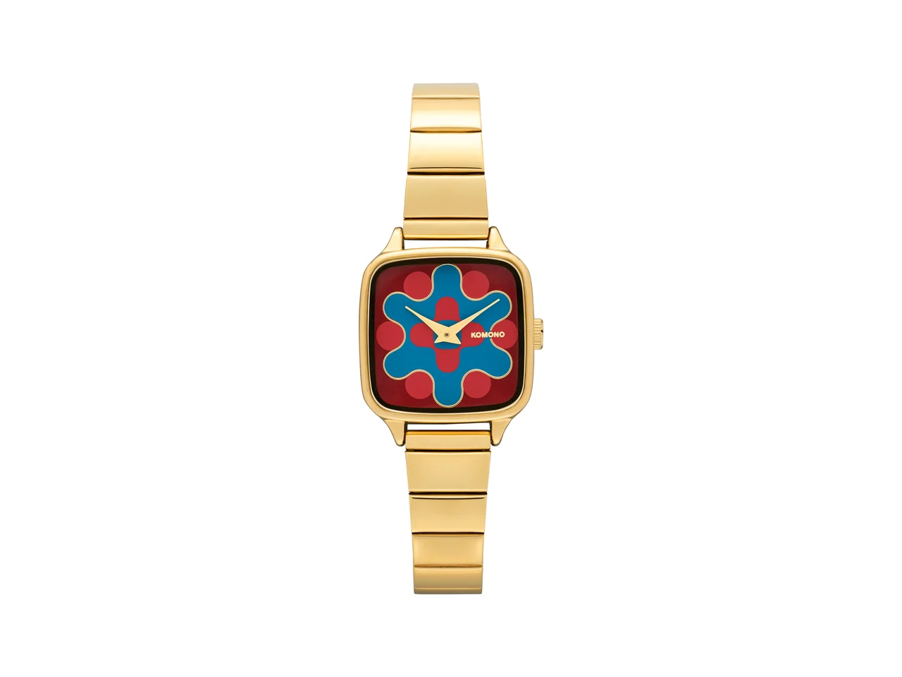Komono Kate Aurora Trak Gold Maroon Blue KOM-W4470 kol saati