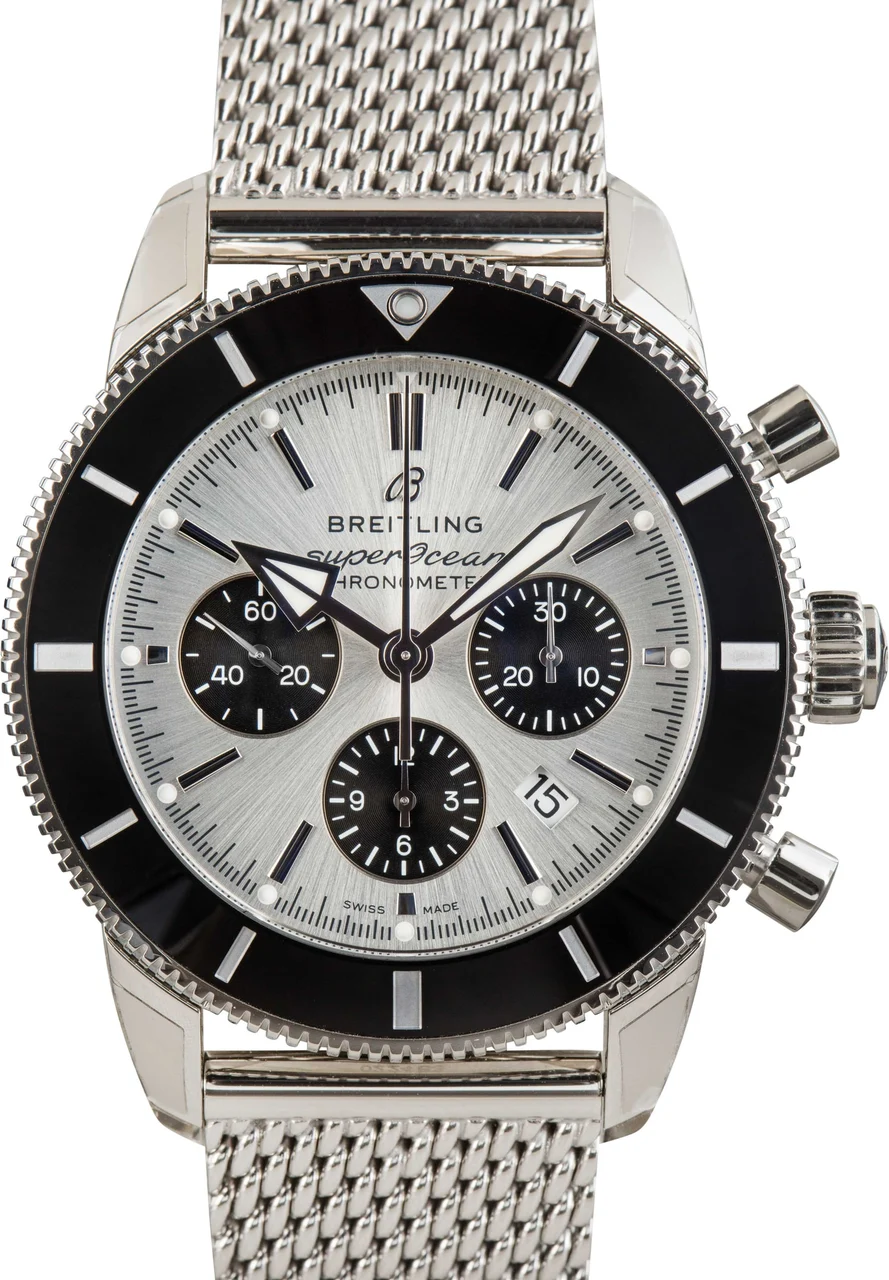 Breitling Superocean Heritage B01 Chronograph 44 Silver AB0162121G1A1 44 mm kol saati