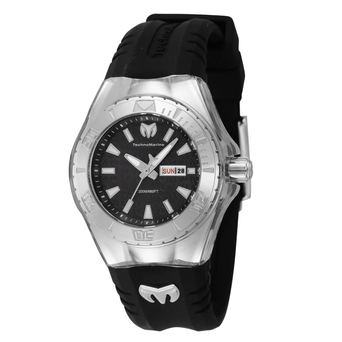 Technomarine Cruise Monogram Watch - 36.5mm, Black (TM-122015) 36.5 mm kol saati