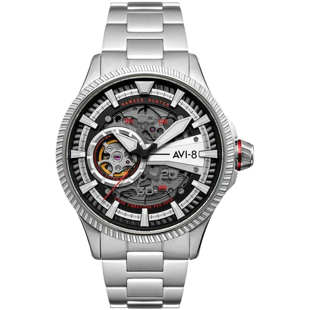 AVI-8 Hawkeye Hunter Diables Rouges, Automatic Pilot Watch, AR Sapphire Crystal #AV-4078-2