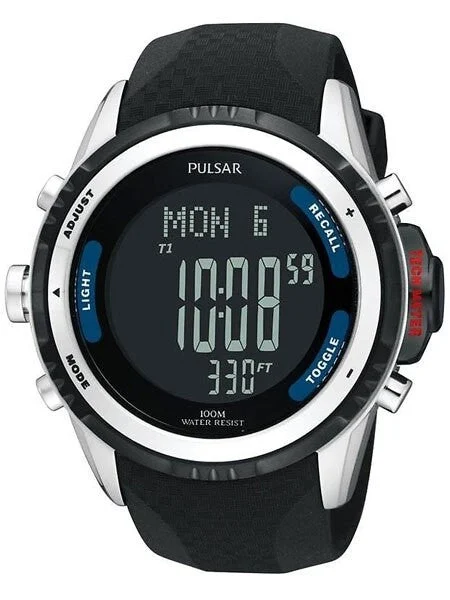 Pulsar Digital Tech Meter Watch with Altimeter, Barometer, and Thermometer functions #PS70
