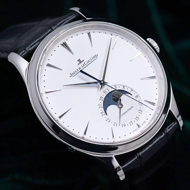 Jaeger-Lecoultre Master Ultra Thin Moon Silvered Grey Sunbur kol saati