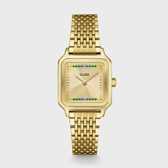 CLUSE Gracieuse Petite Watch Steel, Rainbow stones, Gold Colour CW11823 kol saati