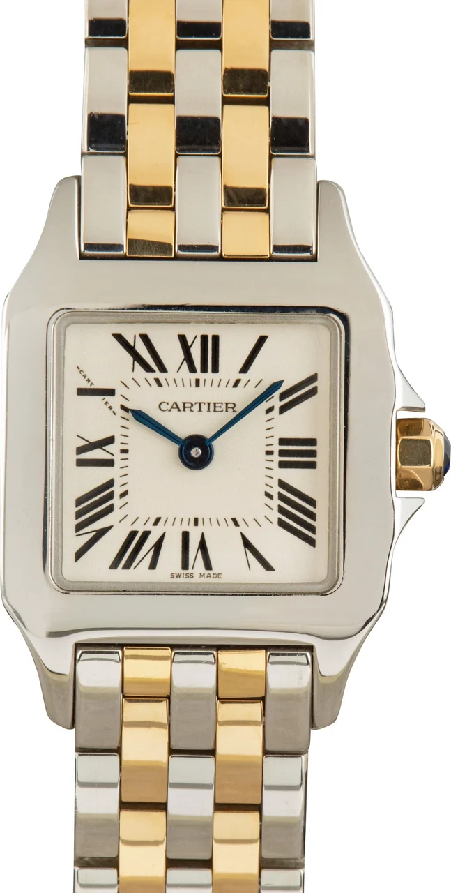 Cartier Santos Demoiselle Stainless Steel & Yellow Gold W25066Z6 22 mm kol saati