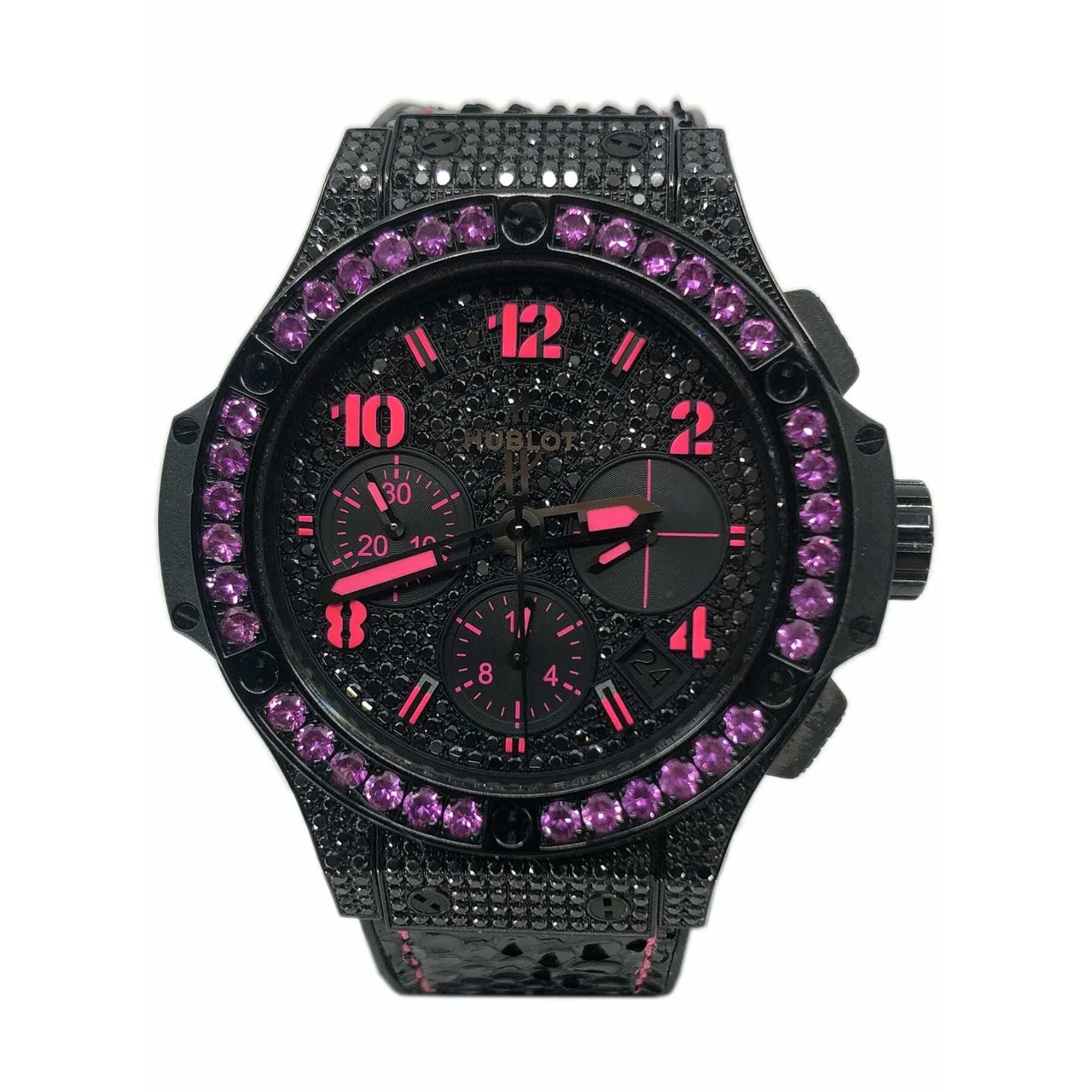 Hublot Big Bang Black Fluo 41mm 341.SV.9090.PR.0933 CSNCZ215 41 mm kol saati