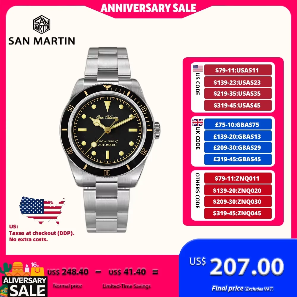 San Martin Diver Timepiece NH35 Auto San Martin 38mm 6200 Diver Watch For Men Timepiece NH35 Auto 38 mm kol saati