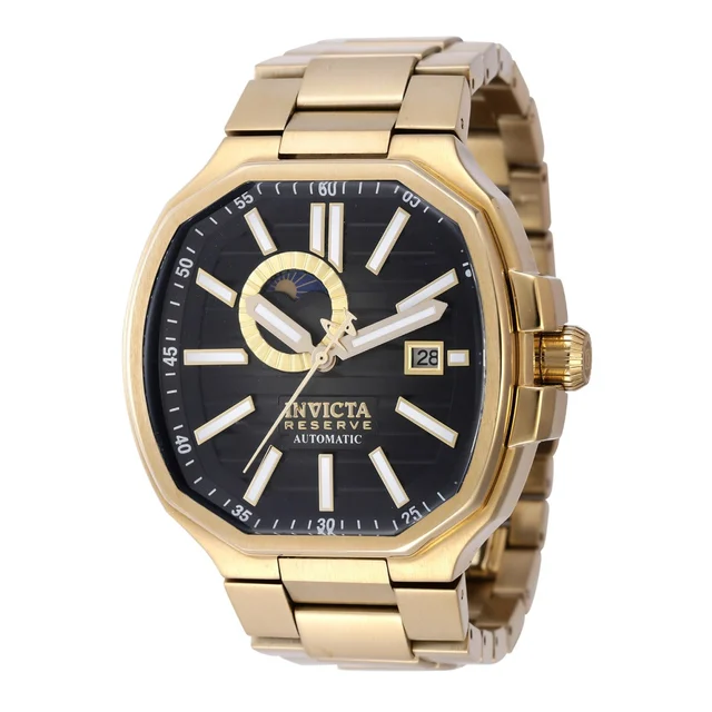 Invicta Reserve Objet D Art Louvera Automatic Watch - 45mm. Gold (45577) kol saati