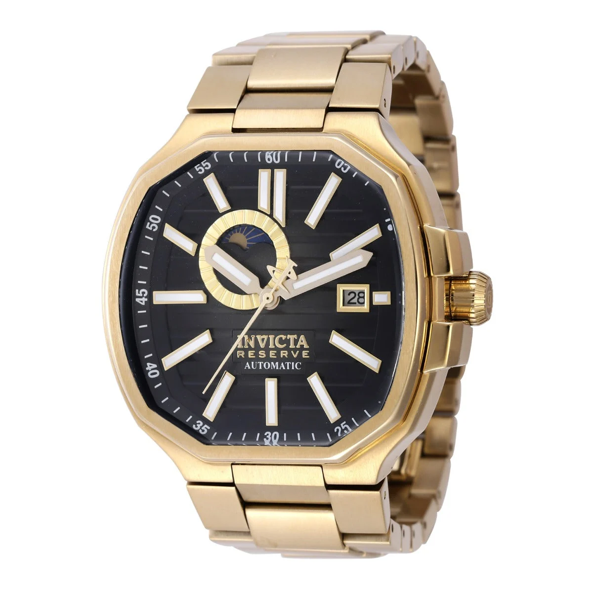 Invicta Reserve Objet D Art Louvera Automatic Watch - 45mm. Gold (45577) 45 mm kol saati