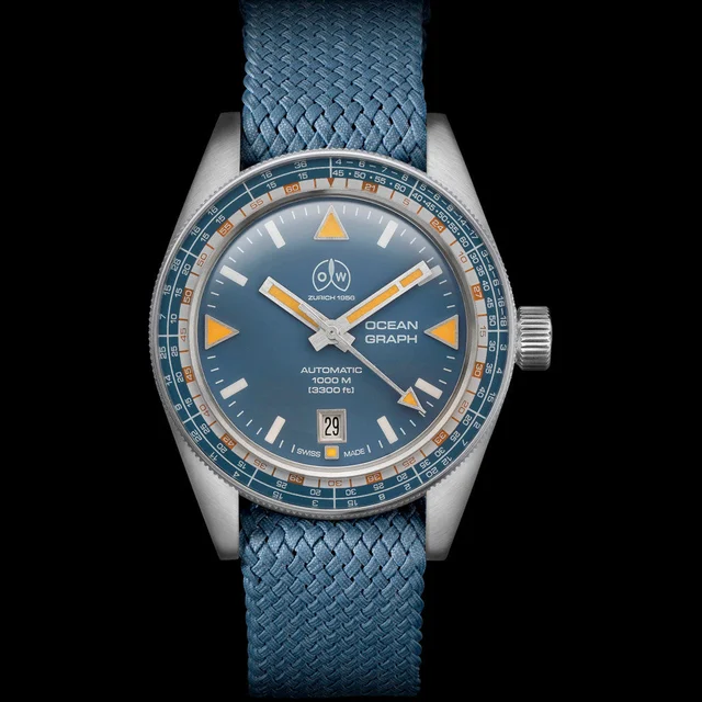 Ollech & Wajs Swiss Automatic Ocean Graph Dive Watch with Decompression Bezel #OW-Oceangra