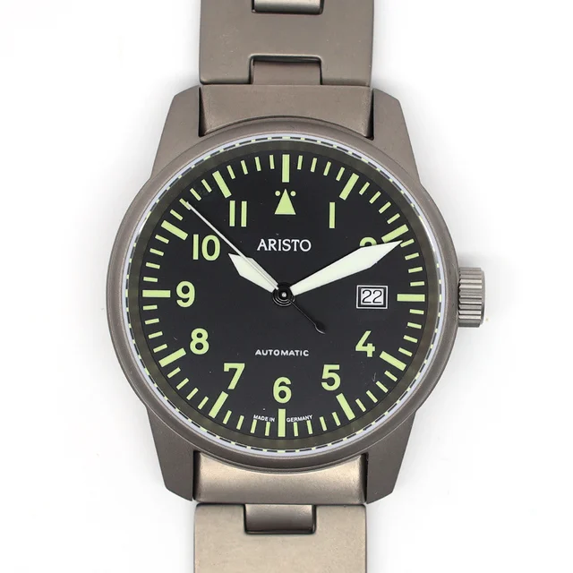 Aristo Titanium Swiss Automatic Aviator Watch #5H101TIBI kol saati
