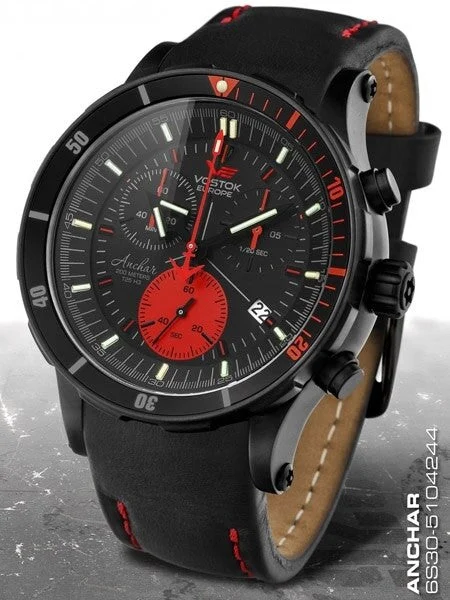 Vostok Europe Vostok-Europe Anchar Chronograph Dive Watch with Tritium Tube Illumination #