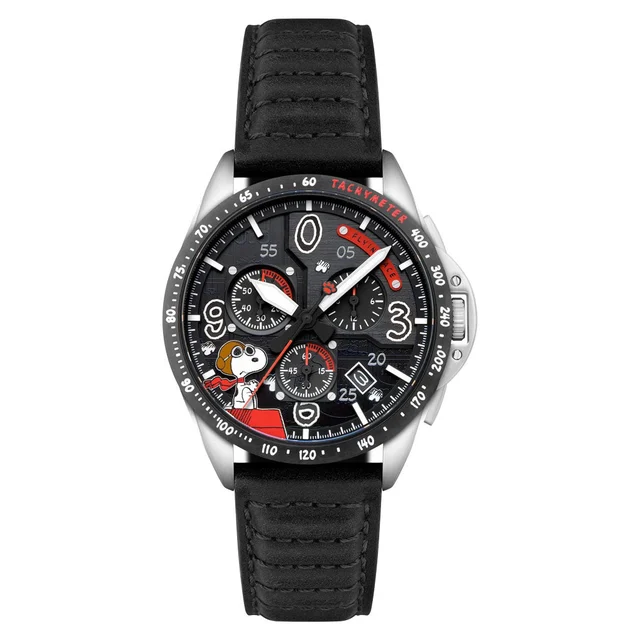 AVI-8 Peanuts P-51 Mustang Blakeslee Chronograph Snoopy Flying Ace #AV-4140-01 kol saati