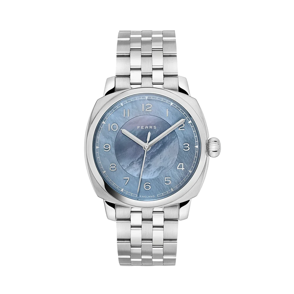 Fears Brunswick "Aurora" 40mm - Blue, Mother-of-Pearl on Bracelet BS24000A.008.125 40 mm kol saati