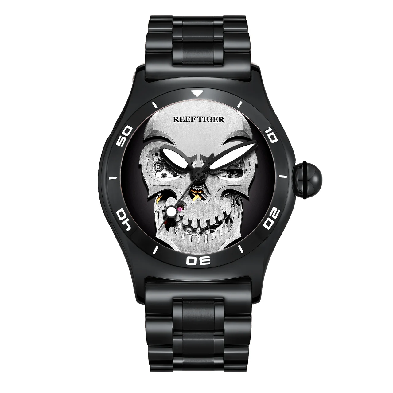 Reef Tiger Aurora Skull RGA70S7-01 44 mm kol saati