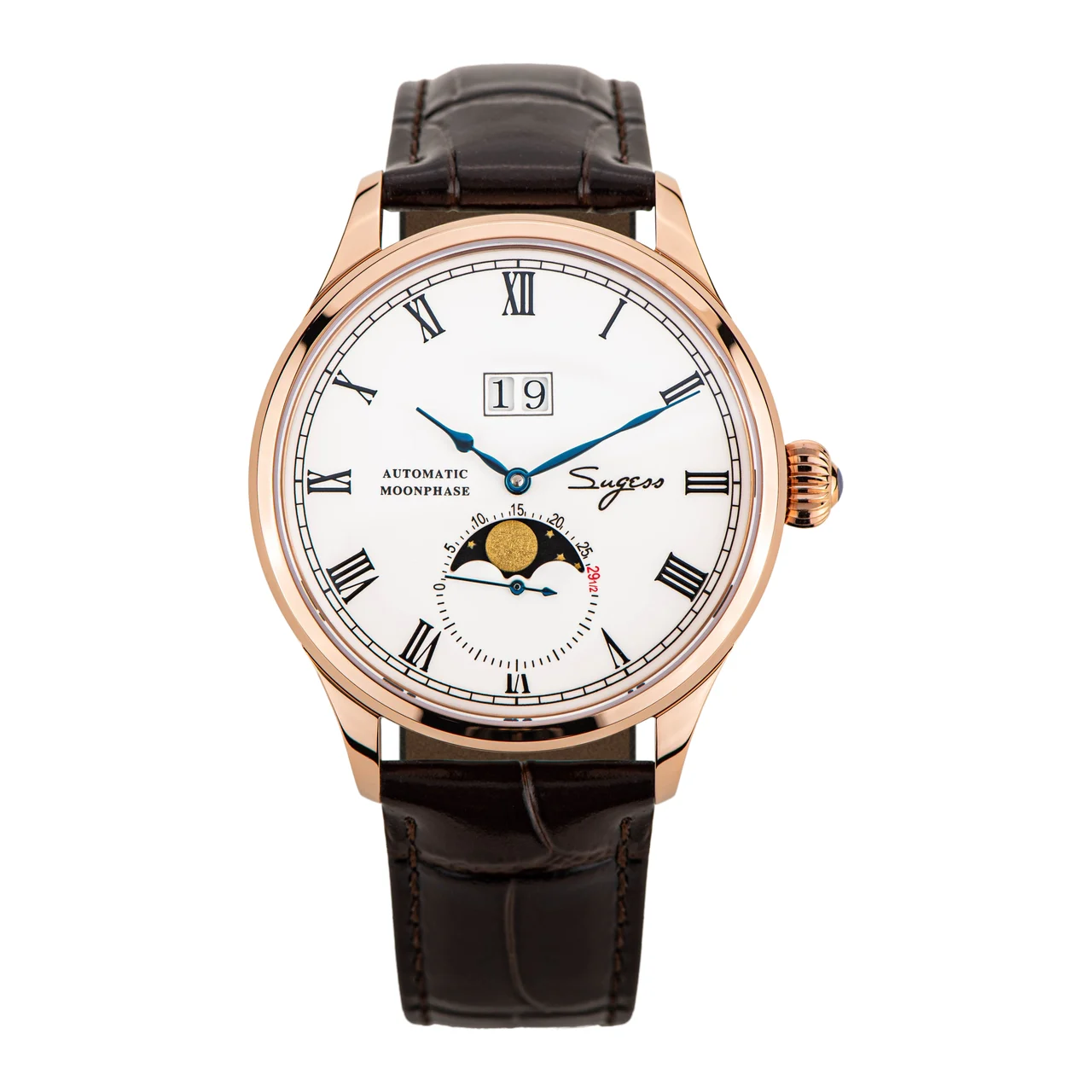 Sugess MoonPhase Master Automatic SU2528GW Enamel Dial 41 mm kol saati
