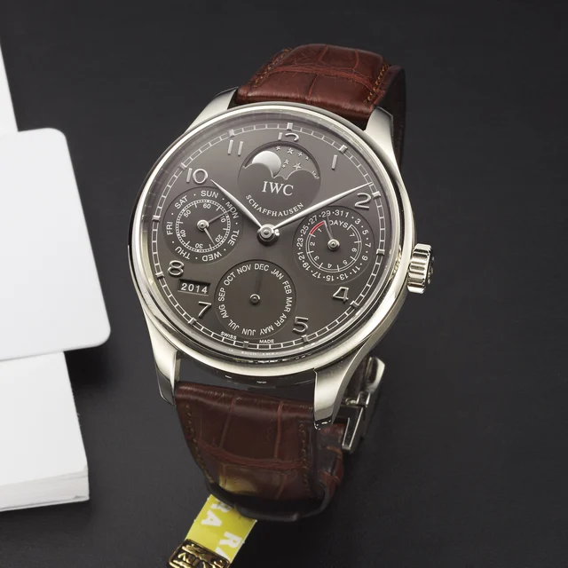 IWC IWC REF. 5023 PORTUGUESE PERPETUAL CALENDAR AUTOMATIC WHITE GOLD kol saati