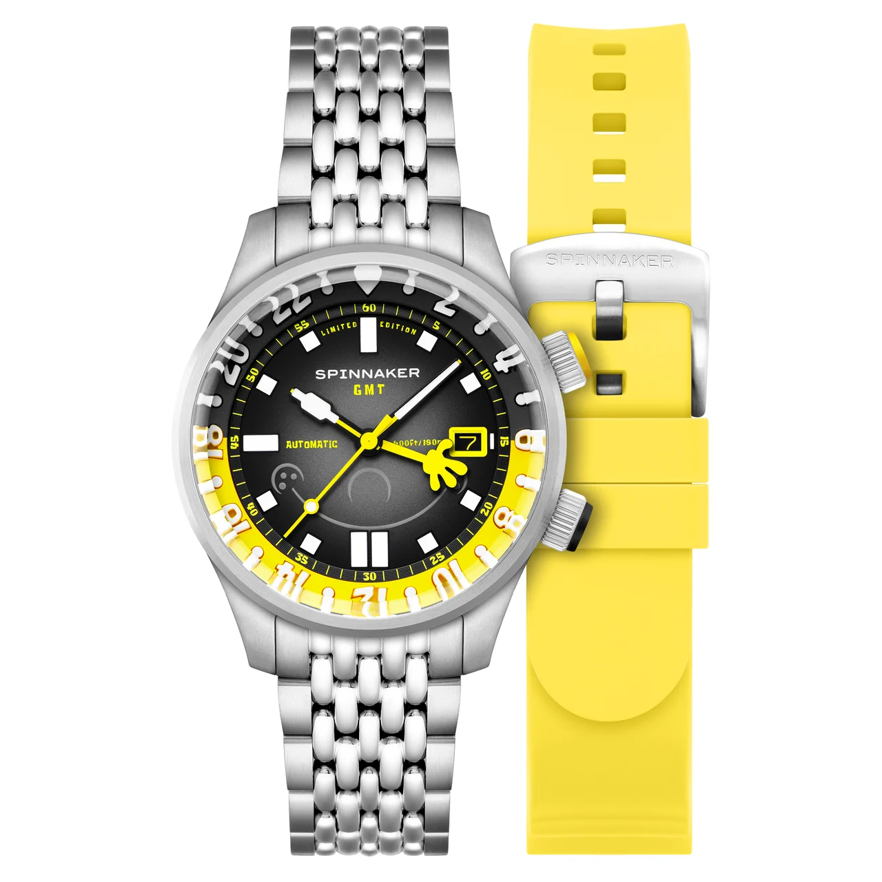 Bradner GMT Automatic Spongebob Yellow SP-5162-11 kol saati
