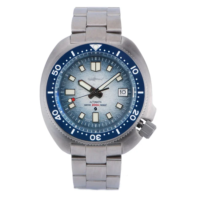 Heimdallr Titanium Turtle 6105 Diver watch 海米德-钛鲍鱼-淡蓝面-钛表带-880 kol saati