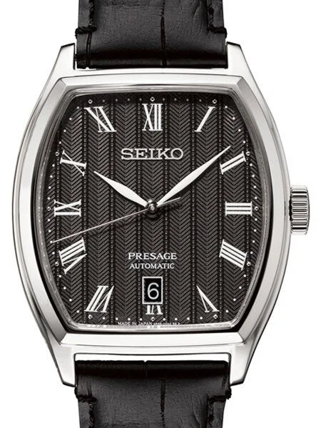 Seiko Presage Automatic Dress Watch with Tonneau Shape Case #SRPD07 kol saati