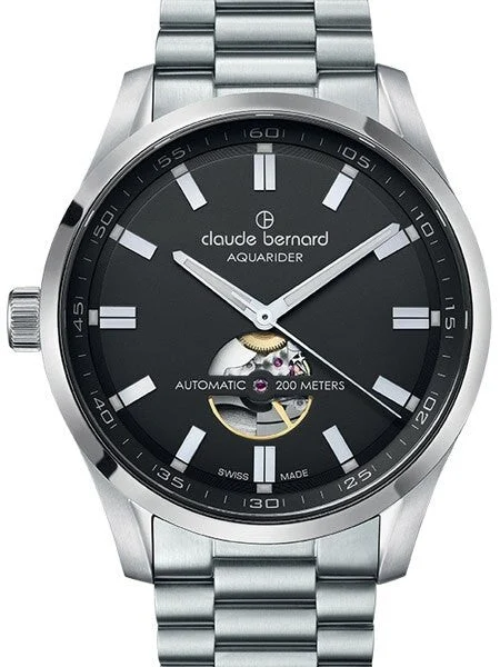 Claude Bernard Swiss Made Automatic Open-Heart Aquarider Watch #85026-3M-NV kol saati