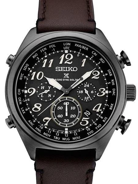 Seiko Prospex Radio Sync, Solar Powered, Chronograph, World Time Watch #SSG015 kol saati