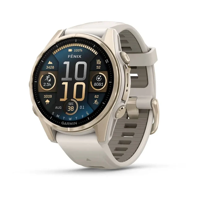 Garmin Fenix 8 43mm AMOLED Sapphire Soft Gold 010-02903-10 kol saati
