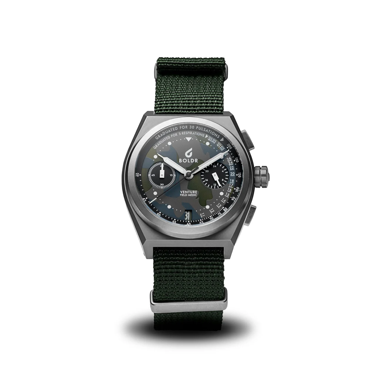 BOLDR Supply Co. Field Medic Camo-Green 032733514806 38 mm kol saati